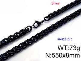 Stainless Steel Black-plating Necklace