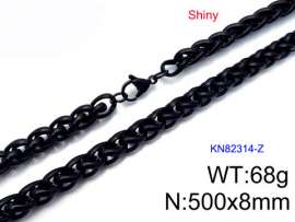 Stainless Steel Black-plating Necklace