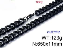 Stainless Steel Black-plating Necklace