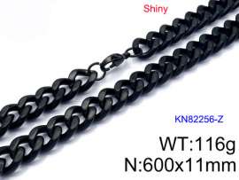 Stainless Steel Black-plating Necklace