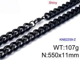 Stainless Steel Black-plating Necklace