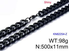 Stainless Steel Black-plating Necklace