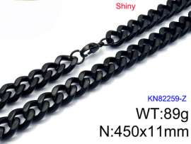 Stainless Steel Black-plating Necklace