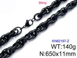 Stainless Steel Black-plating Necklace