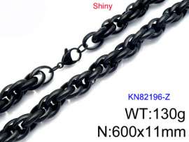 Stainless Steel Black-plating Necklace