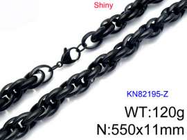 Stainless Steel Black-plating Necklace