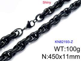 Stainless Steel Black-plating Necklace