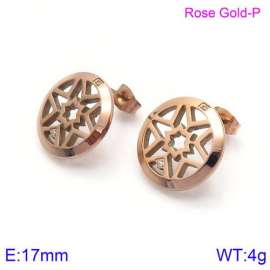 Stainless Steel Stone&Crystal Earring