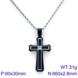 Stainless Steel Black-plating Necklace