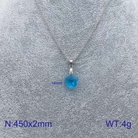 Stainless Steel Stone & Crystal Necklace
