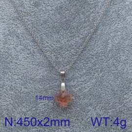 Stainless Steel Stone & Crystal Necklace
