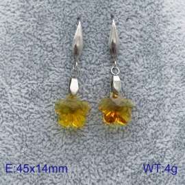 Stainless Steel Stone&Crystal Earring