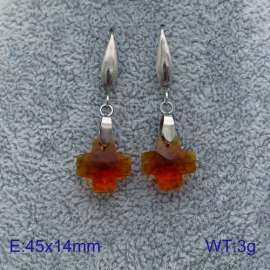 Stainless Steel Stone&Crystal Earring