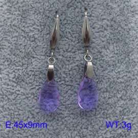 Stainless Steel Stone&Crystal Earring