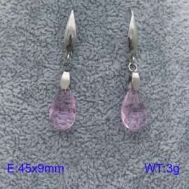 Stainless Steel Stone&Crystal Earring
