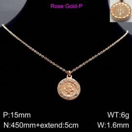 SS Rose Gold-Plating Necklace