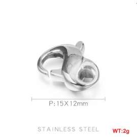 SS Heart Lobster Clasp