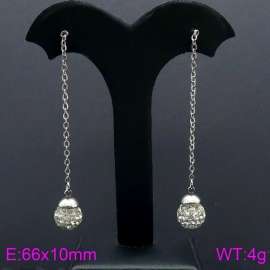 Stainless Steel Stone&Crystal Earring