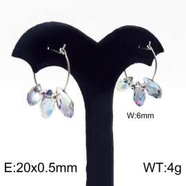 Stainless Steel Stone&Crystal Earring