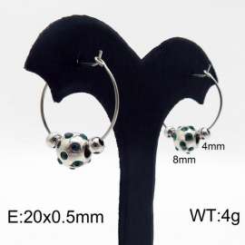 Stainless Steel Stone&Crystal Earring