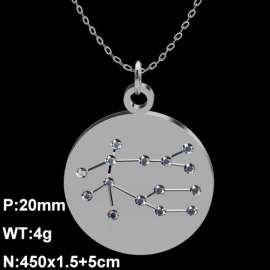 Stainless Steel Stone Necklace