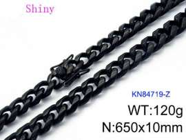 Stainless Steel Black-plating Necklace