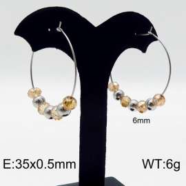 Stainless Steel Stone&Crystal Earring