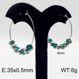 Stainless Steel Stone&Crystal Earring