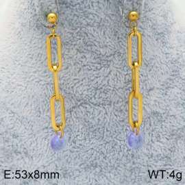 Stainless Steel Stone&Crystal Earring