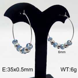 Stainless Steel Stone&Crystal Earring