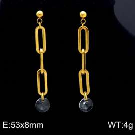 Stainless Steel Stone&Crystal Earring