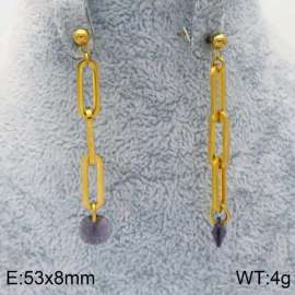 Stainless Steel Stone&Crystal Earring