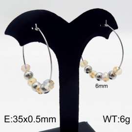 Stainless Steel Stone&Crystal Earring