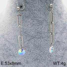 Stainless Steel Stone&Crystal Earring