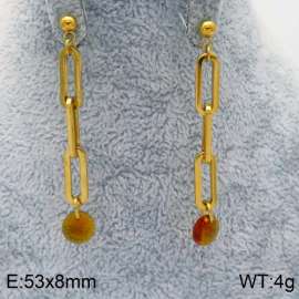 Stainless Steel Stone&Crystal Earring