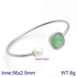 Stainless Steel Stone Bangle