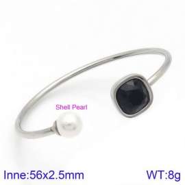 Stainless Steel Stone Bangle