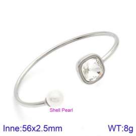 Stainless Steel Stone Bangle