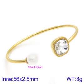 Stainless Steel Stone Bangle