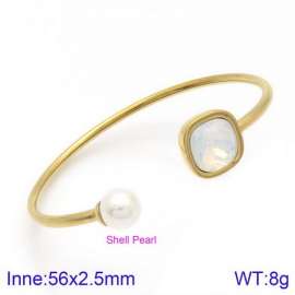 Stainless Steel Stone Bangle