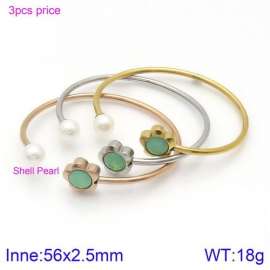 Stainless Steel Stone Bangle