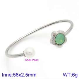 Stainless Steel Stone Bangle