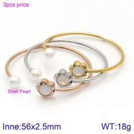 Stainless Steel Stone Bangle