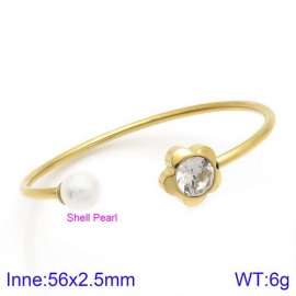 Stainless Steel Stone Bangle