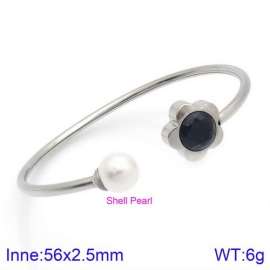 Stainless Steel Stone Bangle