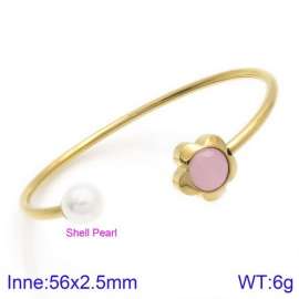 Stainless Steel Stone Bangle