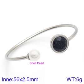 Stainless Steel Stone Bangle