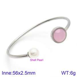 Stainless Steel Stone Bangle