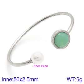 Stainless Steel Stone Bangle