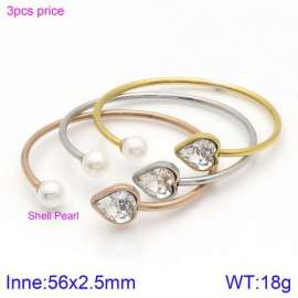 Stainless Steel Stone Bangle